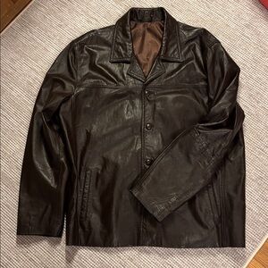 Men's Classic Brown Leather Jacket